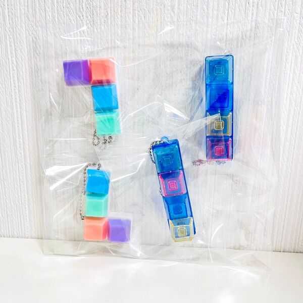 やみつき カチカチキーボード キーホルダー 白 水色 ホワイト プライズ ガチャ 4点セット