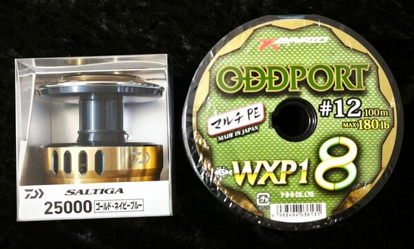 25 ダイワ ソルティガ25000スプール オッズポート12号300m