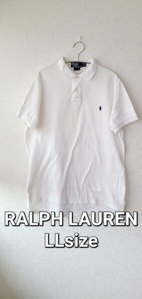 RALPH LAUREN ラルフローレン ポロシャツ 白 古着 半袖ポロシャツ Ralph LL size