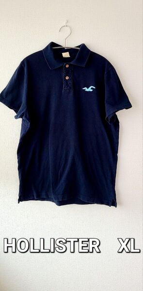 HOLLISTER 半袖ポロシャツ ポロシャツ ネイビー L size