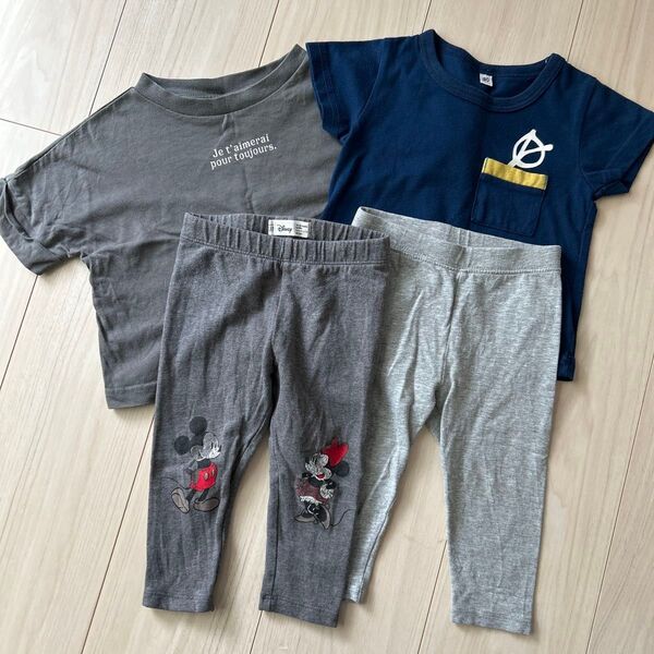 80 12-18M GAP 西松屋 Tシャツ レギンス 4点 セット 半袖Tシャツ 上下セット 子供服 ズボン まとめ売り