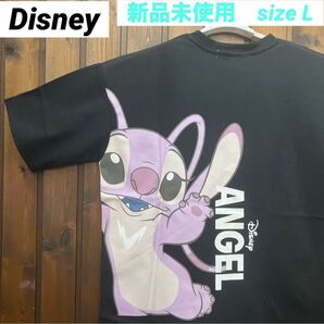 新品未使用 スティッチ エンジェル Tシャツ L ユニセックス レディース ディズニー 半袖 匿名配送