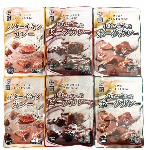 レトルトカレー 詰め合わせアソートセット 6食分 神戸物産 宮城製粉