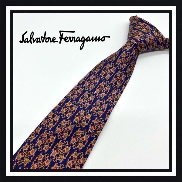 【高級ブランド】 Salvatore Ferragamo サルヴァトーレ フェラガモ ネクタイ