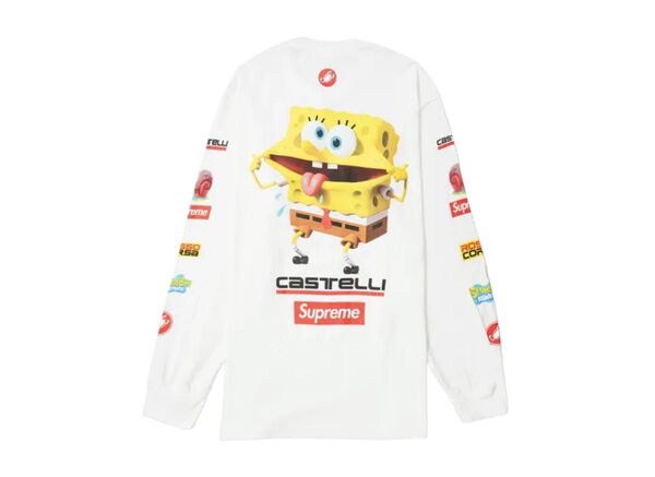 Supreme x SpongeBob Castelli Racing L/S Tee "White"