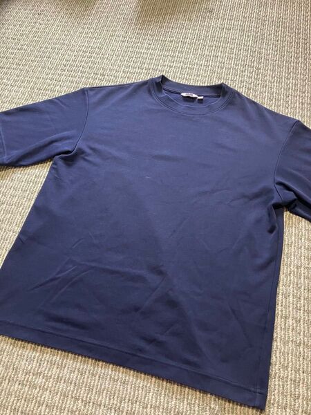 エアリズム コットン オーバーサイズ tシャツ ネイビー Mサイズ ユニクロ