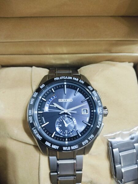 【新品同様フルコマ】SEIKO BRIGHTZ SAGA179 8B54-0BF0 電波ソーラーチタン腕時計 セイコー ブライツ