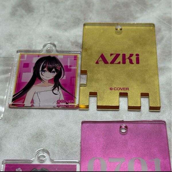 未使用品 極楽湯 ホロライブ 銭湯鍵風キーホルダー あずき AZKi アズキ