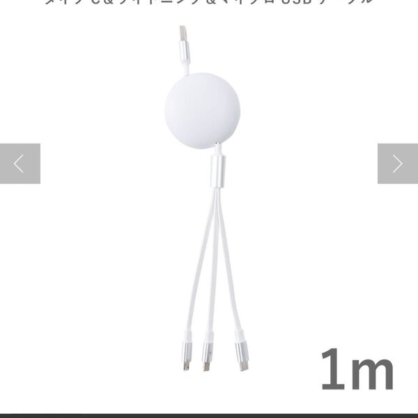 3in1ケーブル スリーコインズ スリコ 充電 ケーブル USB充電式 充電器