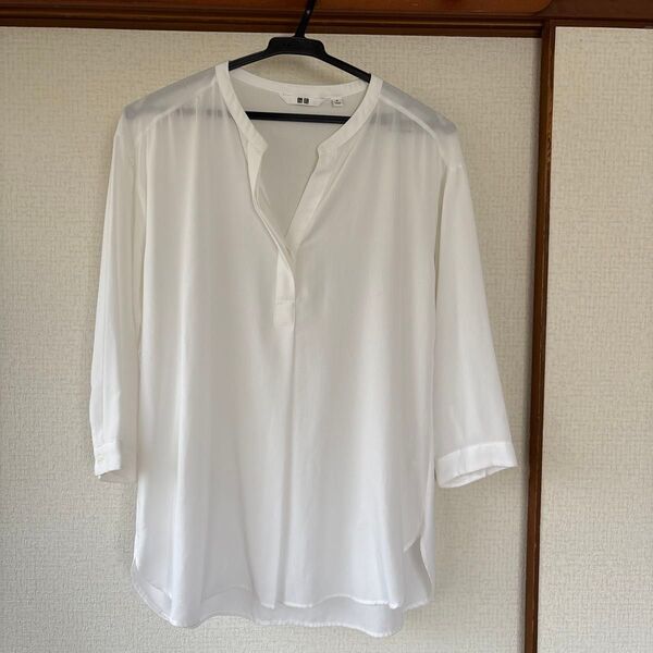UNIQLO七分袖ブラウス ホワイト