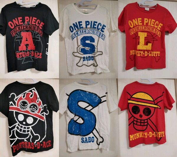 ワンピース USJ 限定 Tシャツ 海賊旗 ロゴ エース サボ ルフィ 3枚セット ユニセックス Sサイズ