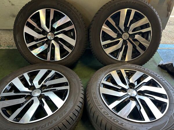 2022年製165/65R14 バリ山ツブ付き!ダイハツ純正ホイールセット ルーミー タンク トール ジャスティ等 トヨタ