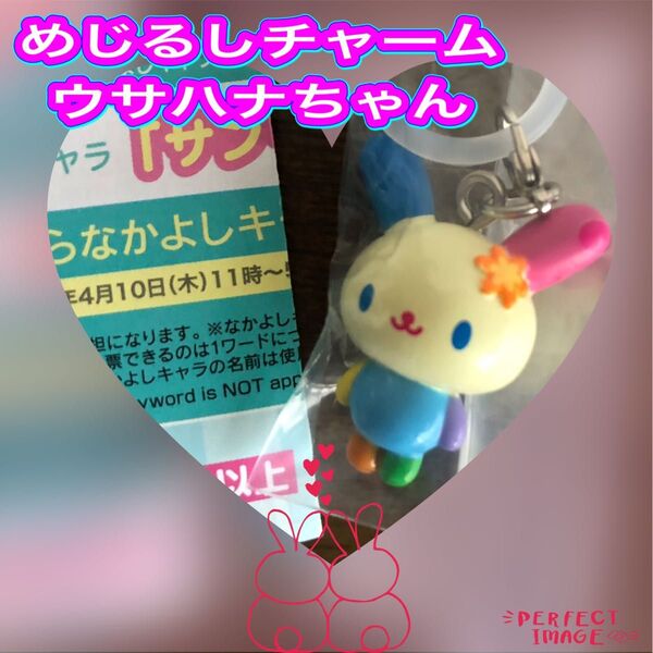 【未使用】サンリオ めじるしアクセサリー 【ウサハナ A】チャーム キーホルダー
