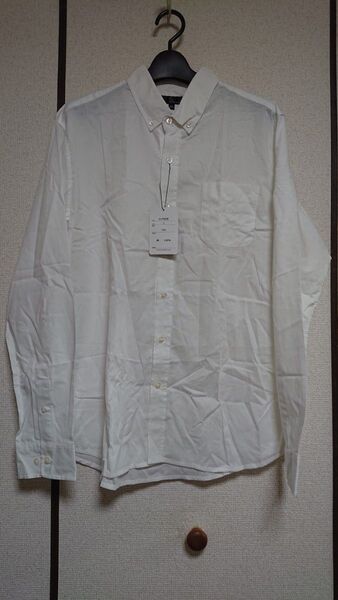 未使用タグ付き ZIP FIVE ジップファイブ 綿100% 長袖 ボタンダウンシャツ ブラウス ネイビー ユニセックス 男女兼用