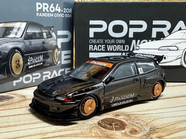 POP RACE 1/64 PANDEM CIVIC クロームブラック TMCS2025会場限定 パンデムシビック 未開封