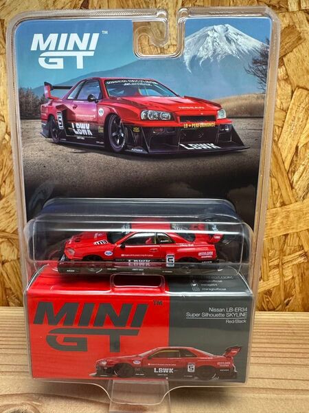 MINI GT 1/64 日産 スカイライン ER34 レッド ブラック リバティウォーク