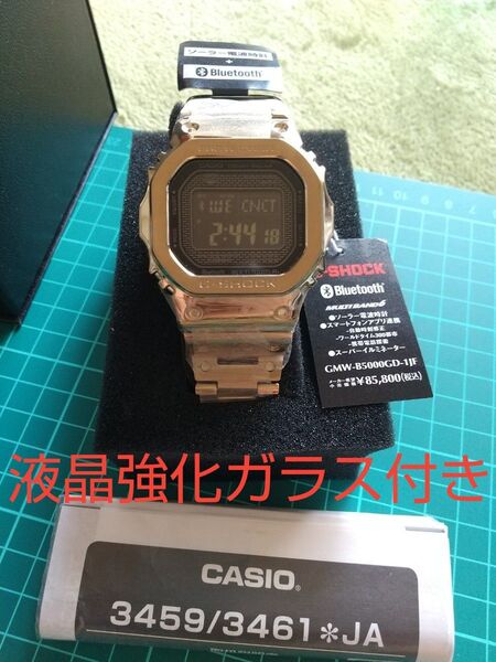 CASIO G-SHOCK 中古GMW-B5000GD ソ―ラ―電波Bluetooth搭載 GD-9ステン ゴ―ルド替え 未使用