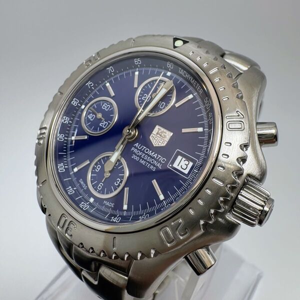 TAGHEUER タグホイヤー リンク クロノグラフ デイト 自動巻き ネイビー文字盤 CT2110