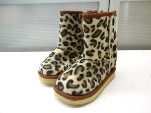 AMPERSAND#15.0cm# side Zip mouton manner inside boa leopard print short boots # Leopard ( Brown / beige / black )##20601MK701_6