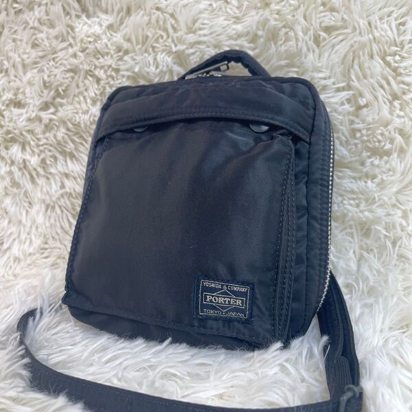 美品 ポーター タンカー 3WAY SHOULDER BAG ポーチ ショルダー PORTER ショルダーバッグ TANKER 黒