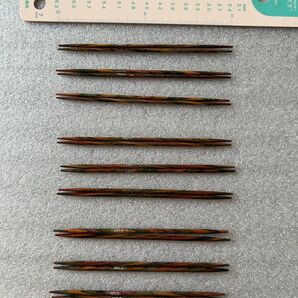 ニットプロ10センチ6本針*0号1号2号セットで シンフォニーウッド