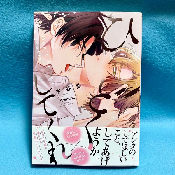【BL新刊】ひどくしてくれ 水谷倖