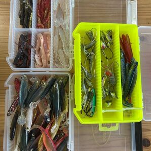 ロックフィッシュワーム、ジグヘッドなどのセット