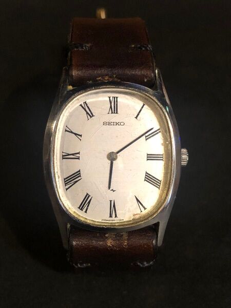 ★稼動良好★セイコー SEIKO シャリオ 手巻き アンティーク オバール型 腕時計 メンズ