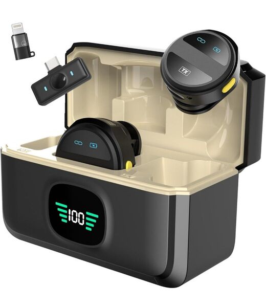 スマホ用 ピンマイク 360° 集音 クリップ式 磁気吸着