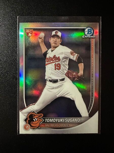 菅野智之 MLB 2025 Bowman Chrome RC Rookie ルーキー レッドロゴリフラクターカード