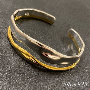 シルバー バングル S925 刻印 メキシカン インディアン 【BR-2】 ブレスレット アクセサリー 平うち