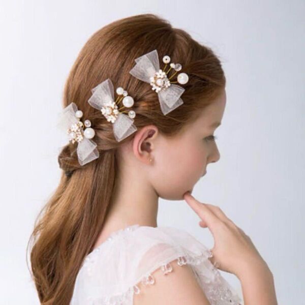 キッズ ヘアアクセサリー フォーマル 結婚式 発表会 パーティー 七五三 子供 ブライダル ウエディング 髪飾り 花