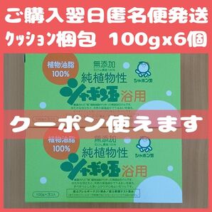 無添加 純植物性 シャボン玉 浴用 100g x 6個