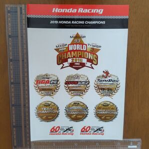 2019 Honda Racing Championship ステッカー⑥