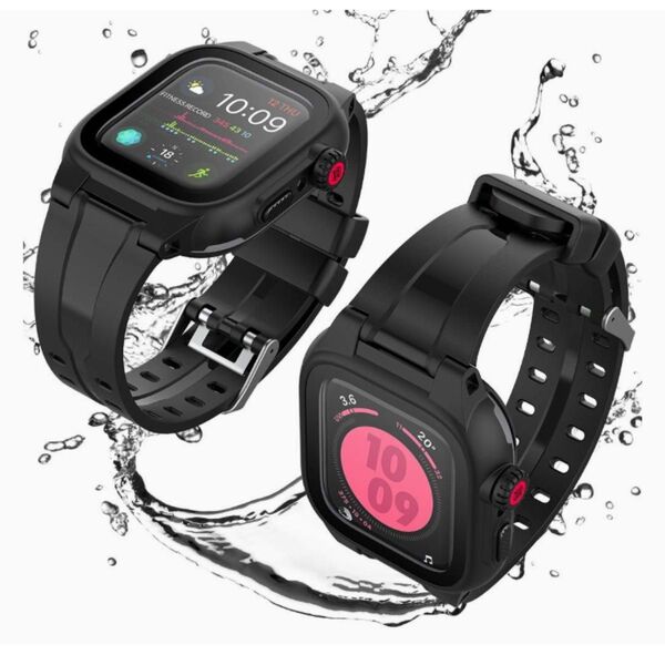Apple Watch Series 2020 SE/6/5/4 44mm 防水ケース バンド DINGXIN IP68完全防水