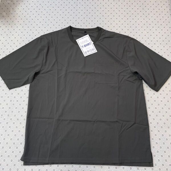 新品☆大きなサイズ4L サラットクールTシャツチャコールグレー
