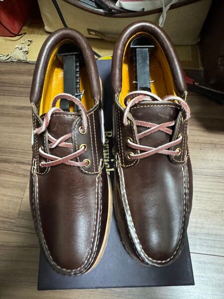 Timberland 3eye ダークブラウン レザー製デッキシューズ 26.5cm UK8 42