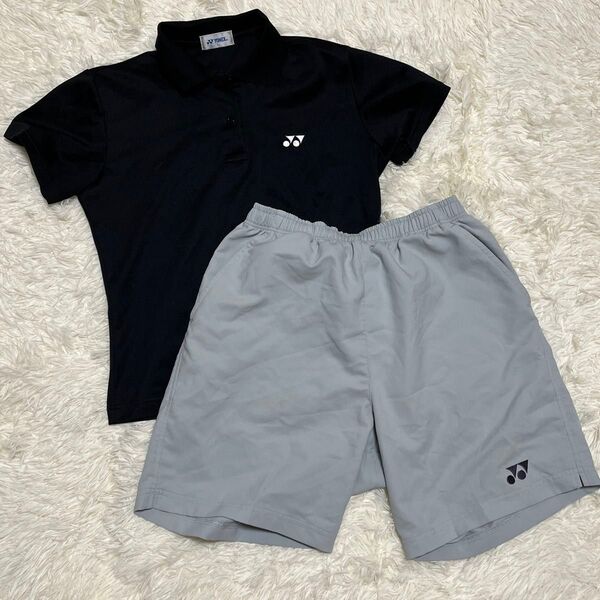 YONEX ヨネックス テニス ショートパンツ 半袖ポロシャツ ハーフパンツ 黒 レディース メンズ
