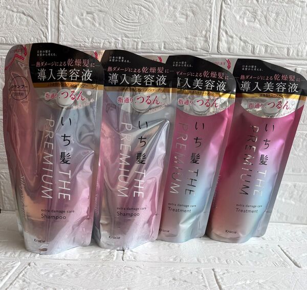 いち髪 THE PREMIUM エクストラダメージケア トリートメント シャンプー シルキースムース