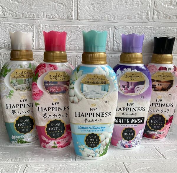 P&G レノアハピネス 夢ふわタッチ 本体 450mL 5種類 計5本セット