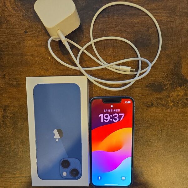 iPhone 13 mini 128GB ブルー 箱と付属品