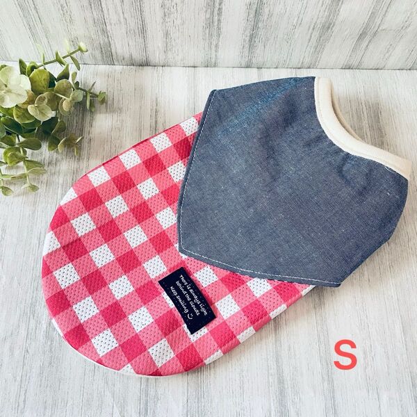 ハンドメイド★犬の服S(メッシュニット/チェック)littlechum