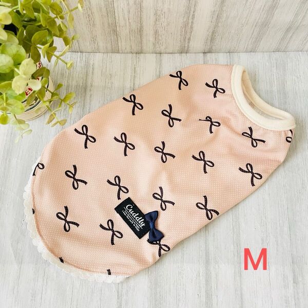 ハンドメイド★犬の服M(クールクロス/ベージュリボン)littlechum
