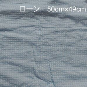 ローン はぎれ チェック 水色