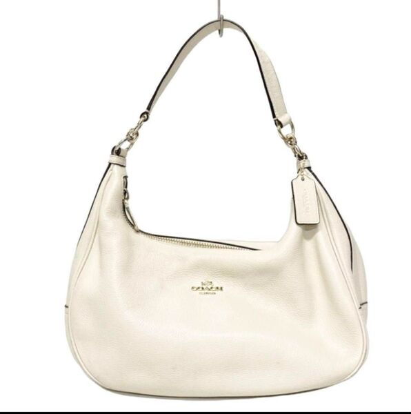 【状態良好】レザー コーチ ショルダーバッグ COACH F38250 ハンドバッグ ホワイト