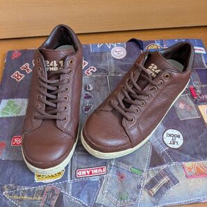 HYSTERIC GLAMOUR (ヒステリックグラマー) レザーローカットスニーカー ブラウン 24cm