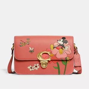 Disney × COACH ディズニー ミッキー ストゥディオ フラワー バッグ ショルダー 2way ガーデン 100周年