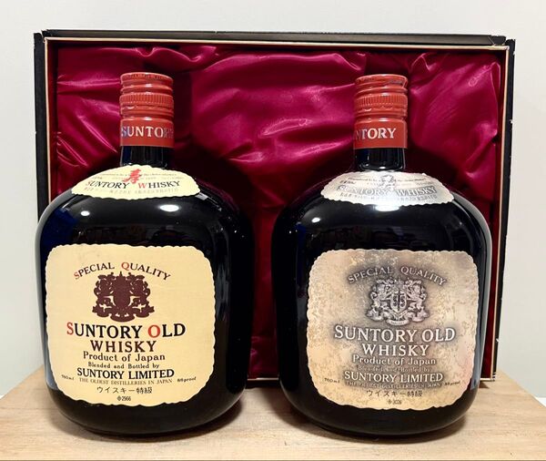 未開栓古酒2本 SUNTORY OLD Whisky サントリー オールドウイスキー 向獅子 箱付