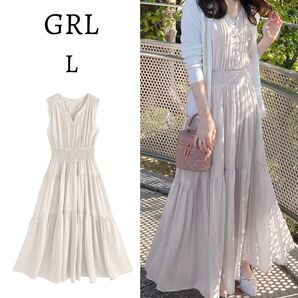 グレイル GRL ロングワンピース ティアードワンピース