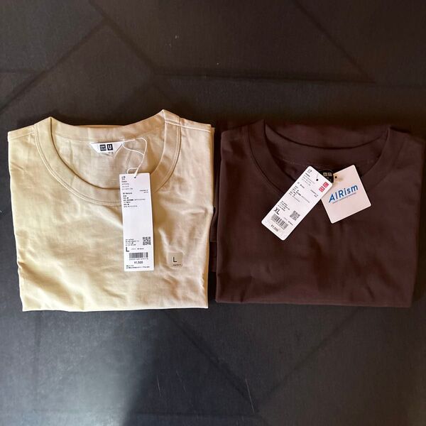 ユニクロ UエアリズムコットンT(ノースリーブ) L エアリズムコットンクルーネックT(ノースリーブ) XL セット